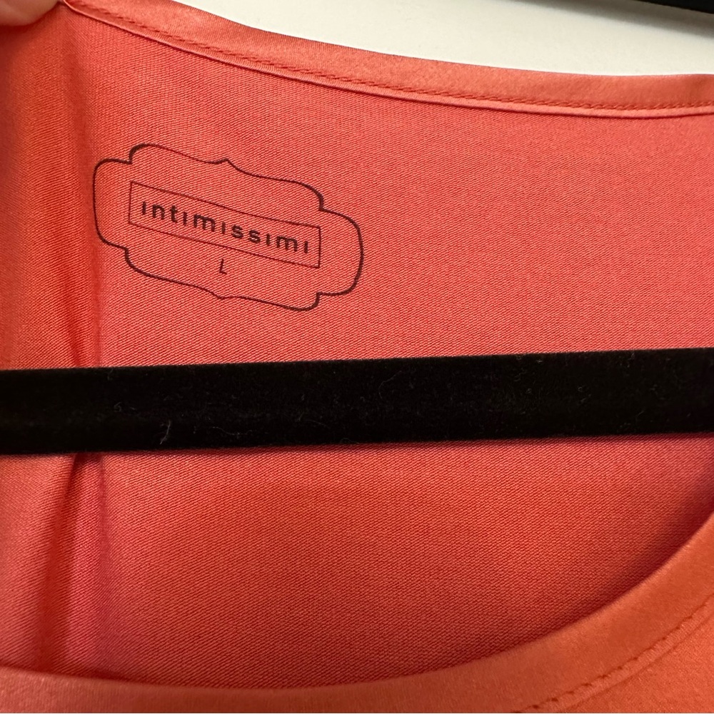 NWT Intimissimi Round-Neck Top Wide Shoulder in Silk and Modal Peach - Picture 4 of 6